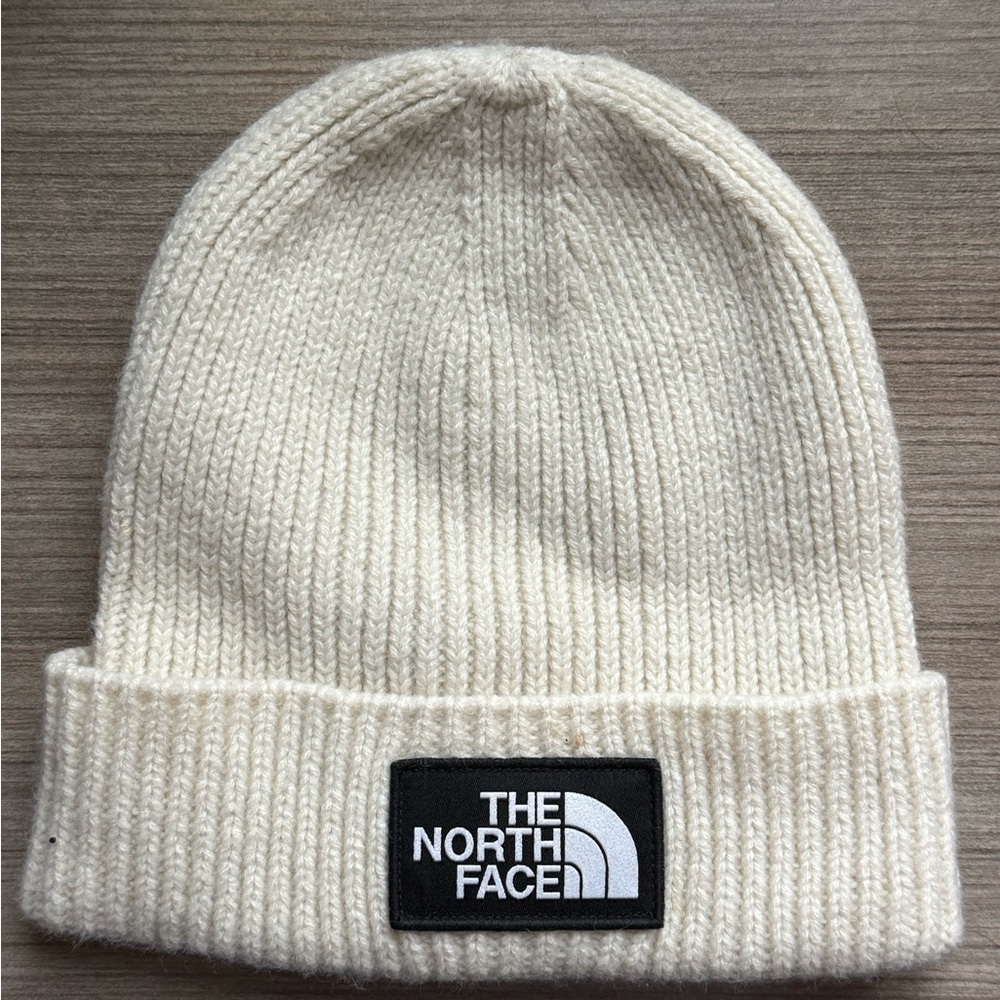 The North Face Cream Knit Beanie